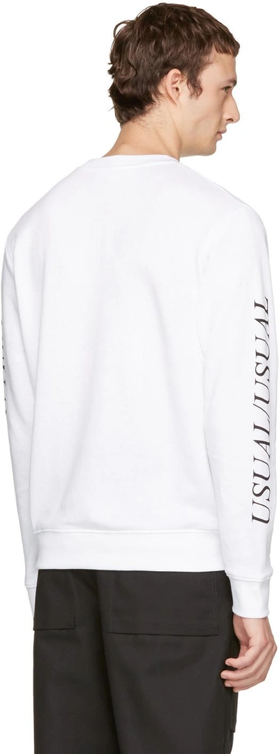 Shop Mcq By Alexander Mcqueen White 'usual/usual' Sweatshirt