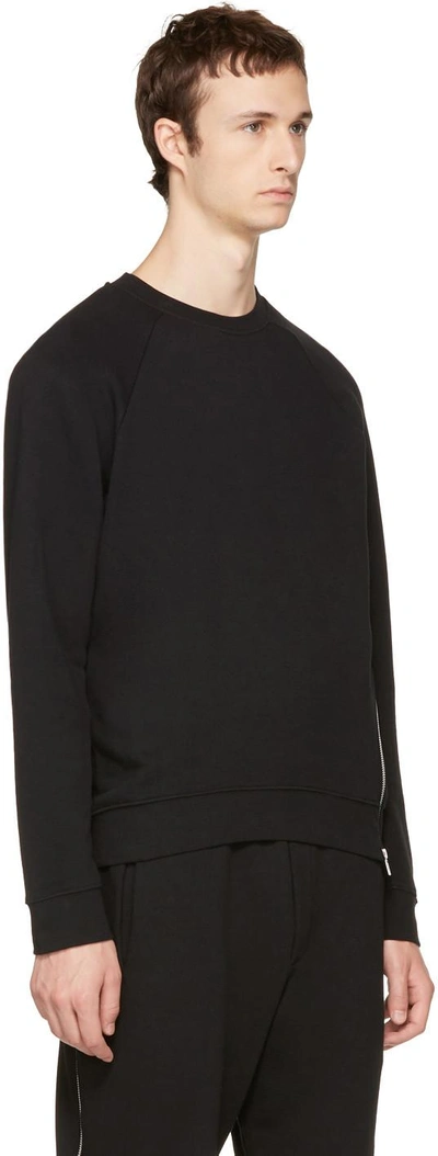 Shop Mcq By Alexander Mcqueen Black Twisted Zip Sweatshirt