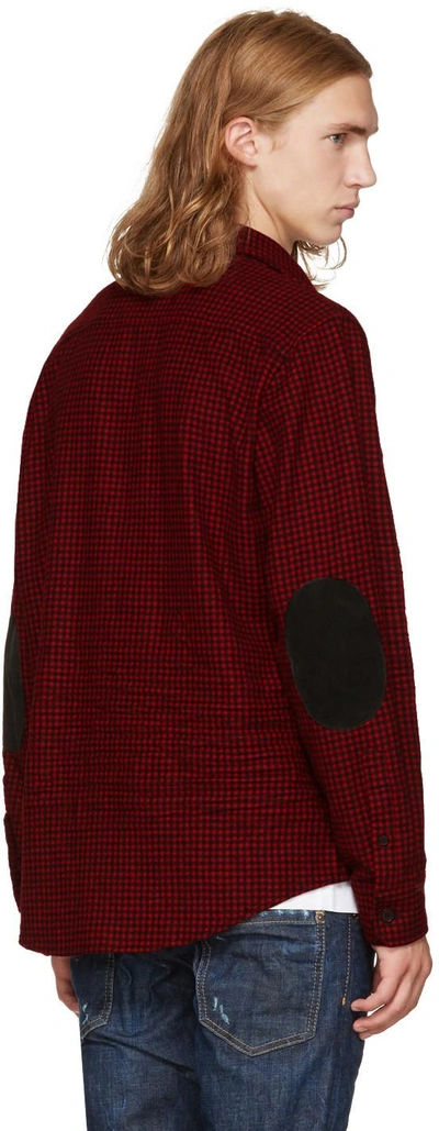 Shop Dsquared2 Red & Black Check Canada Hiking Shirt