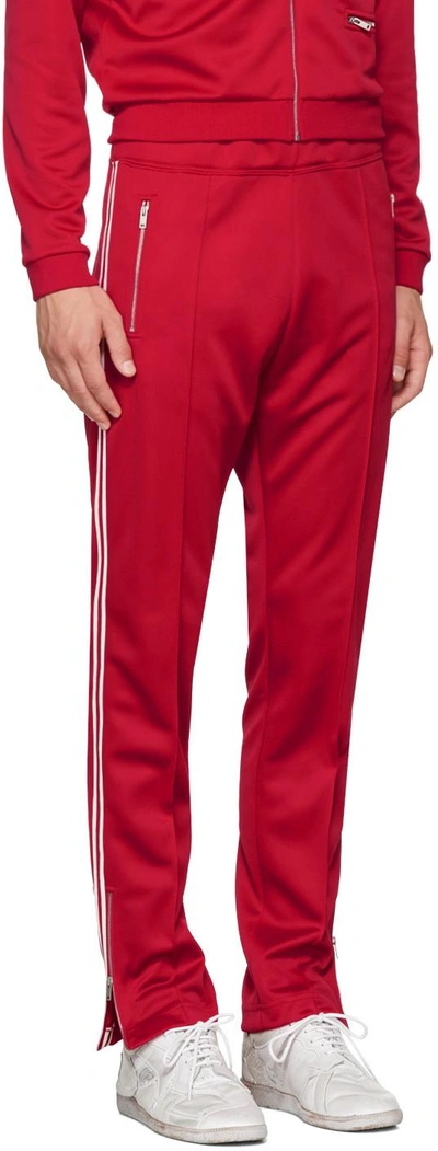 Shop Maison Margiela Red Track Pants In 312 Red