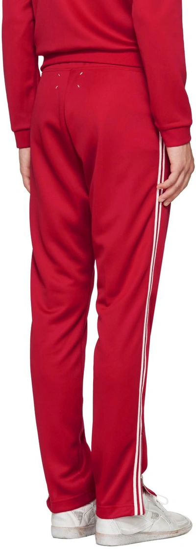 Shop Maison Margiela Red Track Pants In 312 Red