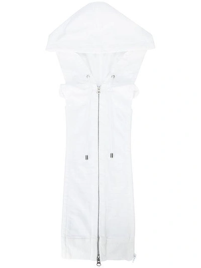 Veronica Beard White Hooded Cotton Dickey