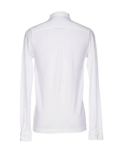 Shop Drumohr Solid Color Shirt In White