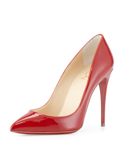 Christian Louboutin Pigalle Follies 100mm Rouge De Mars Patent In Red