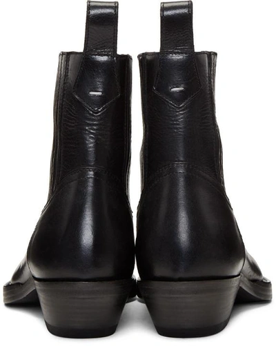 Shop Maison Margiela Black Santiag Boots