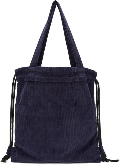 Shop Phoebe English Navy Convertible Canvas Tote