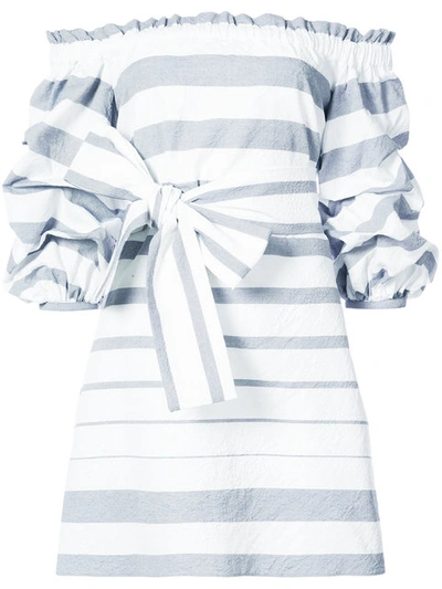 Shop Alexis Ruffled Bardot Dress