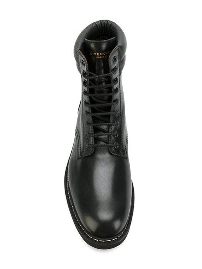 Shop Givenchy Lace-up Army Boots