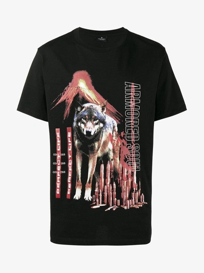 Shop Marcelo Burlon County Of Milan Konken Printed T-shirt In Black