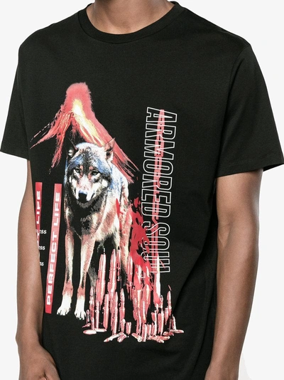 Shop Marcelo Burlon County Of Milan Konken Printed T-shirt In Black