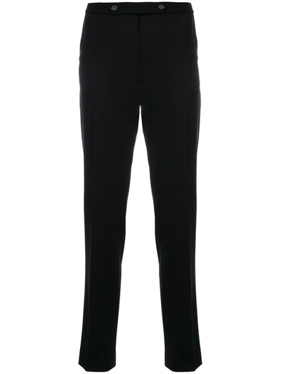 Alberta Ferretti Bi-stretch Wool Skinny Trouser In Black