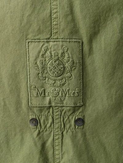Shop Mr & Mrs Italy Fur Lined Mid Parka In Green