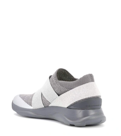 Shop Christopher Kane Safety Buckle Sneakers In Silver