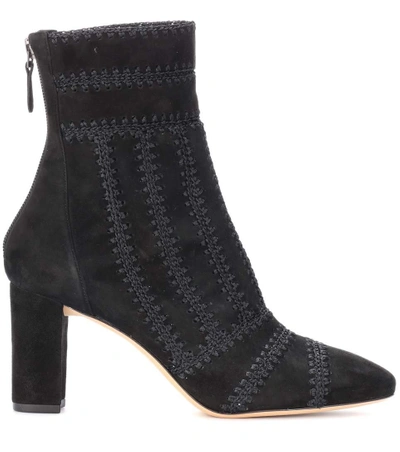 Shop Alexandre Birman Beatrice Suede Ankle Boots In Black