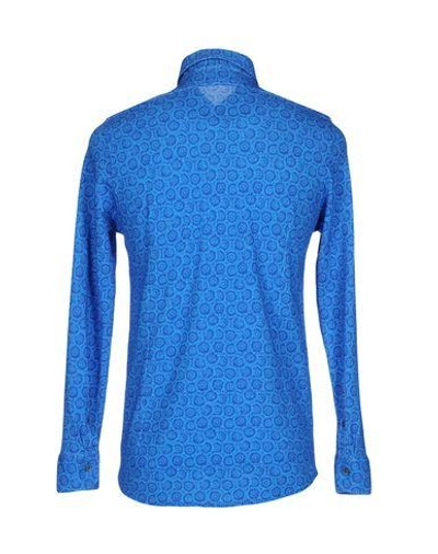 Shop Drumohr Patterned Shirt In Blue
