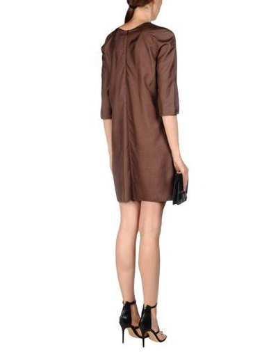 Shop Marni Short Dress In Cocoa