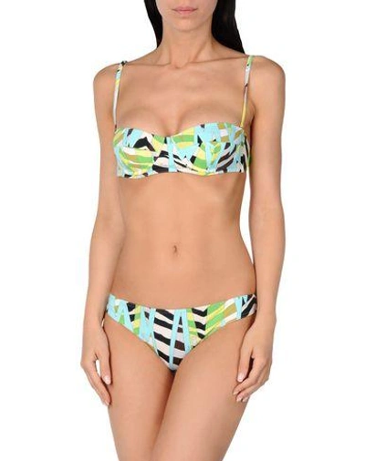 Shop Emilio Pucci Bikini In Turquoise