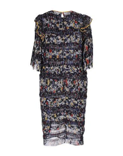 Shop Isabel Marant Short Dresses In Dark Blue