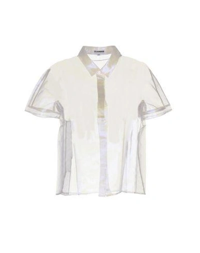 Shop Jil Sander Solid Color Shirts & Blouses In White