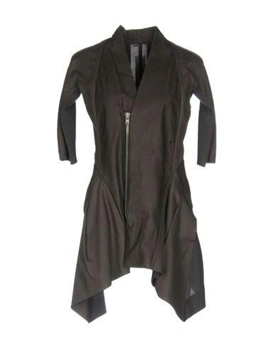 Shop Rick Owens Full-length Jacket In Grey