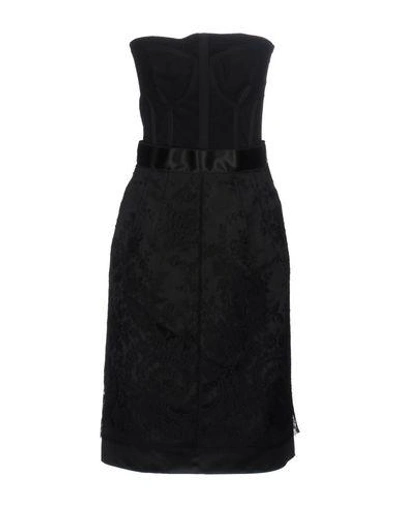 Shop Dolce & Gabbana Short Dresses In Black