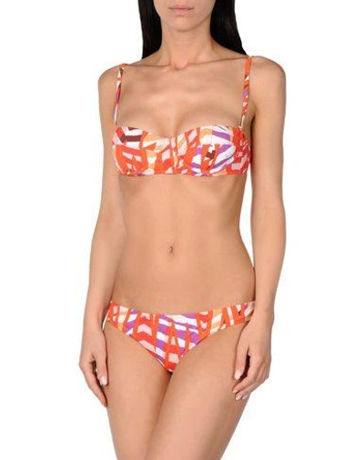 Shop Emilio Pucci Bikini In Orange