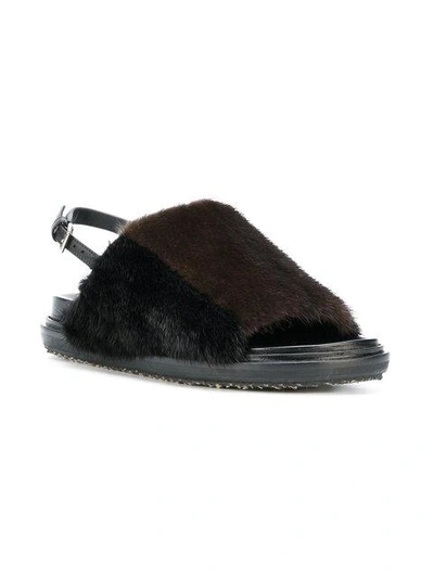 Shop Marni Fussbett Fur Sandals