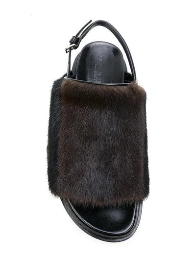 Shop Marni Fussbett Fur Sandals