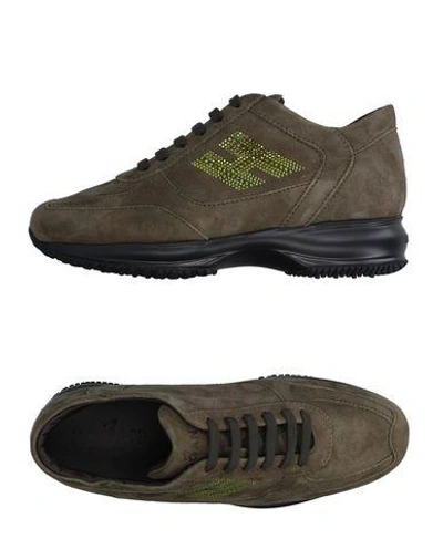 Shop Hogan Sneakers In Military Green