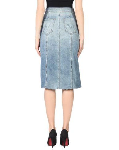 Shop Mother Denim Skirt In Blue