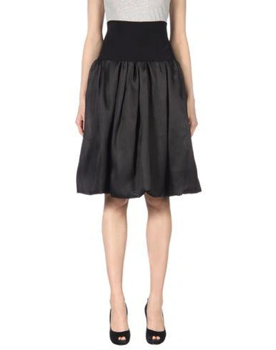 Shop Oscar De La Renta Knee Length Skirts In Black