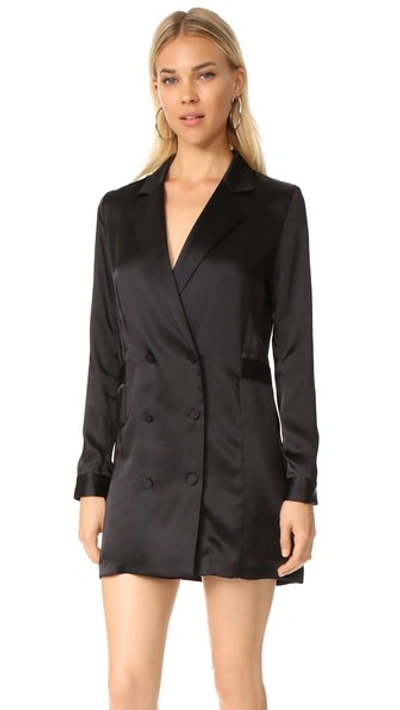 Shop Fleur Du Mal Short Blazer Dress In Black