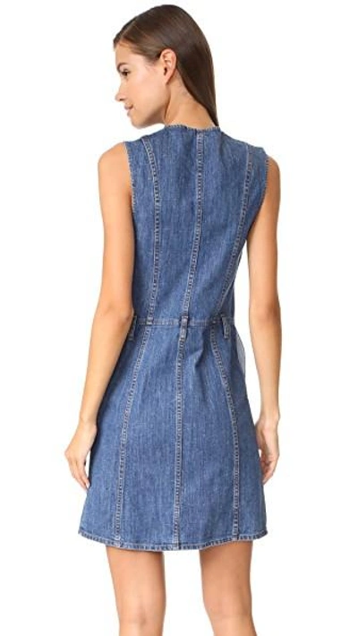 Shop See By Chloé Denim Dress In Washed Indigo