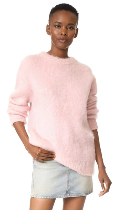 Carven Mohair Jumper In Pink.