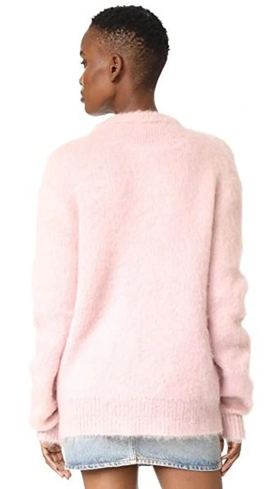 Shop Carven Long Sleeve Pullover In Rose Pale