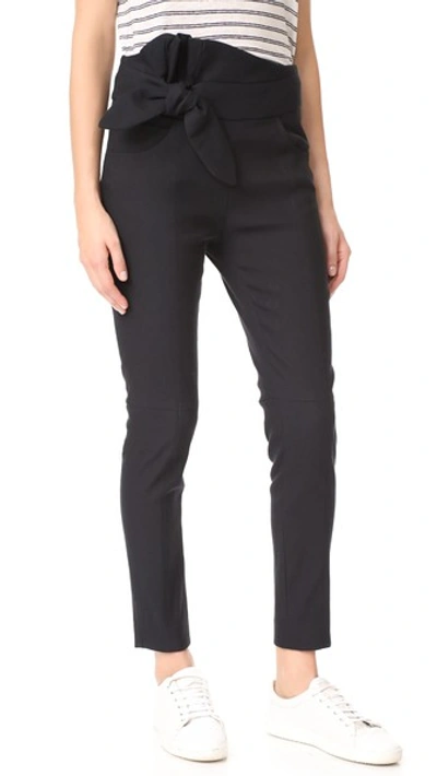 Iro Fisheri High-waist Cropped Wool Pants, Black