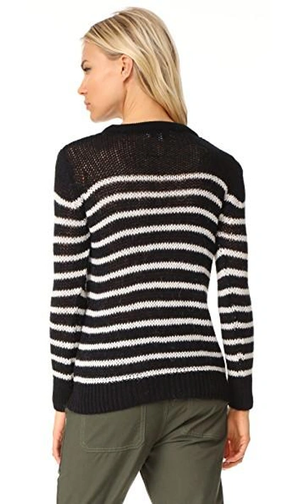 Shop Iro Somk Sweater In Black Ecru