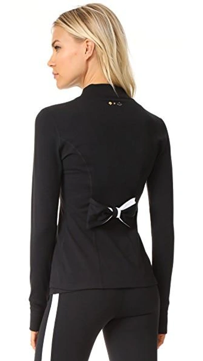 Shop Beyond Yoga X Kate Spade New York Madison Bow Jacket In Jet Black