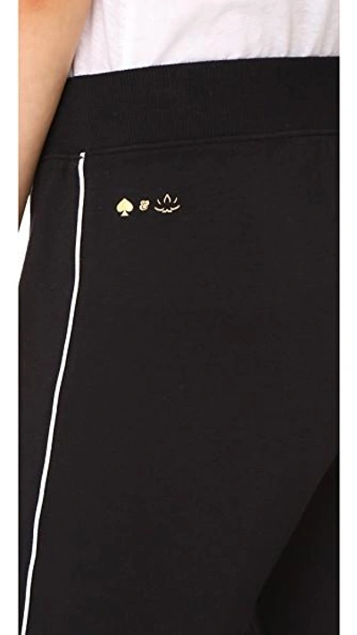 Shop Beyond Yoga X Kate Spade New York Tuxedo Piped Sweatpants In Black