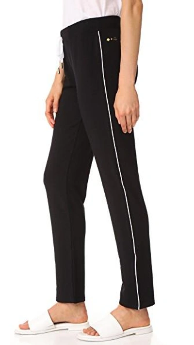 Shop Beyond Yoga X Kate Spade New York Tuxedo Piped Sweatpants In Black