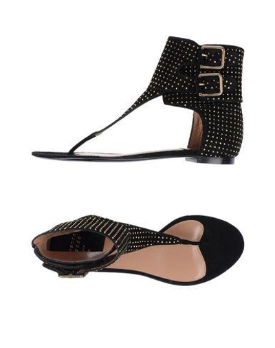 Shop Laurence Dacade Toe Strap Sandals In Black