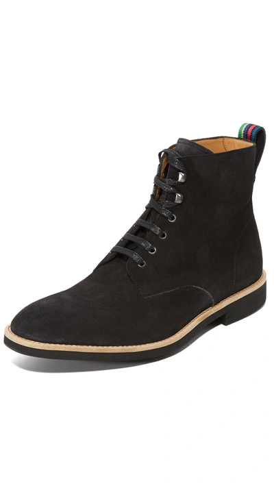 Ps By Paul Smith Hamilton Leather Boots In Black