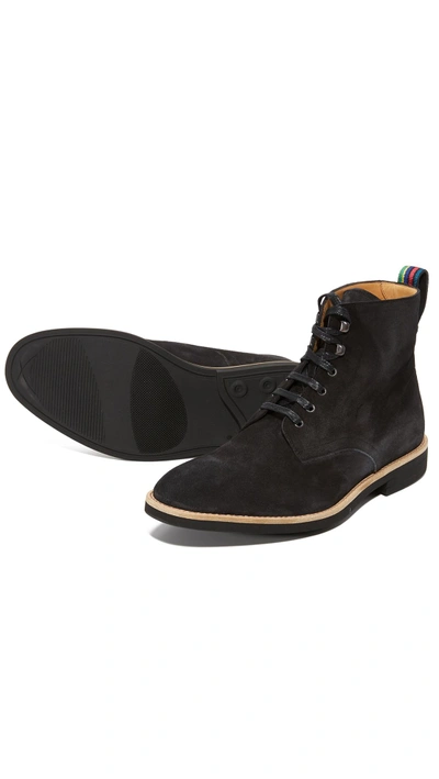 Shop Ps By Paul Smith Hamilton Suede Boots In Black