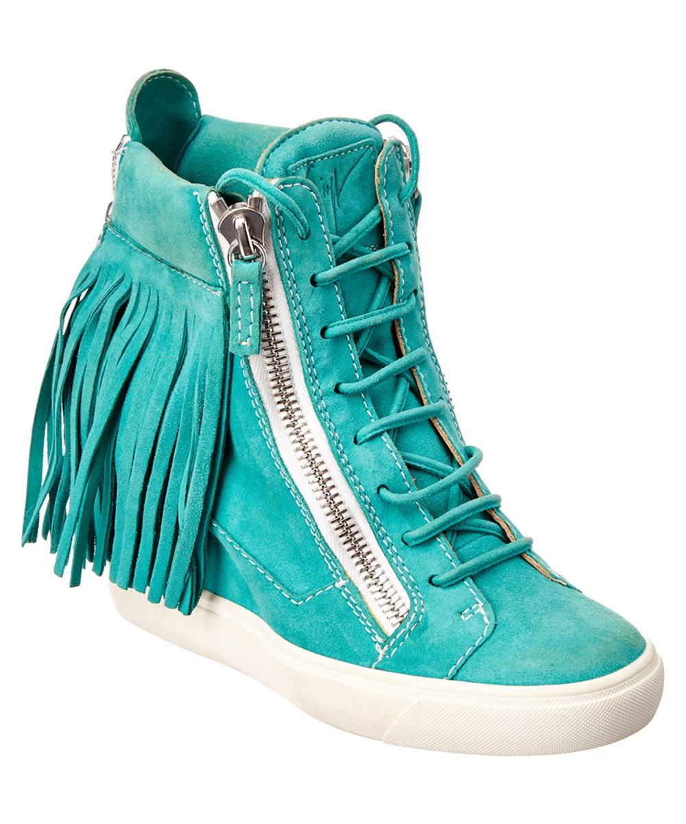 fringe high top sneakers