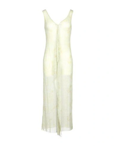 Shop Yohji Yamamoto Midi Dress In Beige