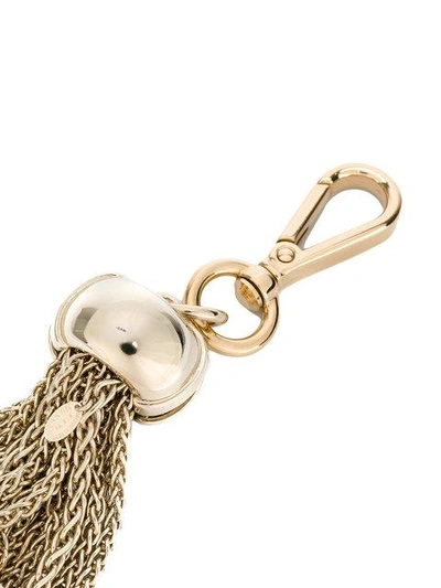 Shop Lanvin Tassel Key Ring - Metallic