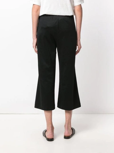 Shop Gucci Cropped Track Pants In Black