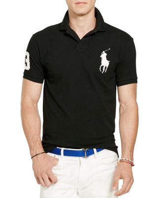 Polo Ralph Lauren Mesh Custom Slim Fit Polo Shirt In Polo Black | ModeSens