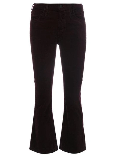 Shop Citizens Of Humanity Velvet Cropped Trousers - Pink