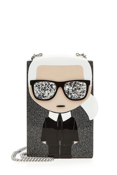 Karl Lagerfeld Clutch With Chain Strap In Black